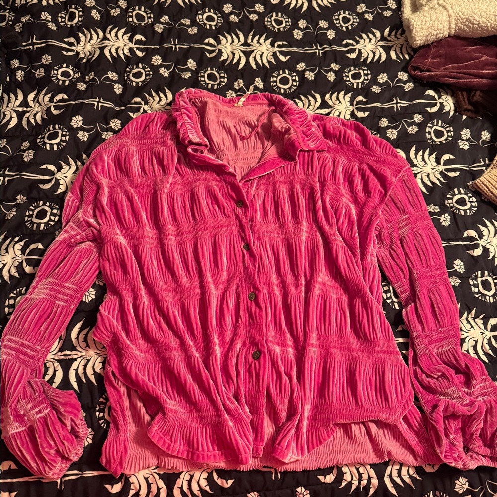 Free People Off Duty Velvet Top